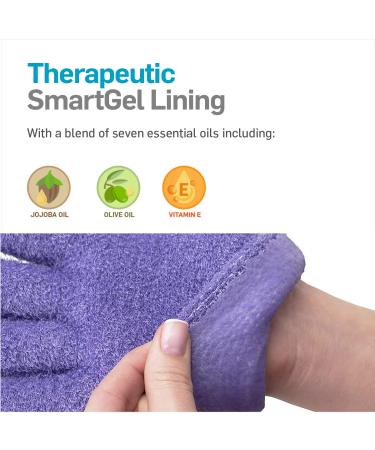 NatraCure Moisturizing Gel Gloves - Lavender | For Dry, Cracked Skin, Aging Hands, Eczema & Cuticles - Buy Online on SooperMarket.com