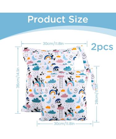 Darryy Naspocket Kindergarten Wetbag Set | Waterproof Washable Diaper Bag & Cloth Diapers | Panda Design for Kids - Buy Online on SooperMarket.com