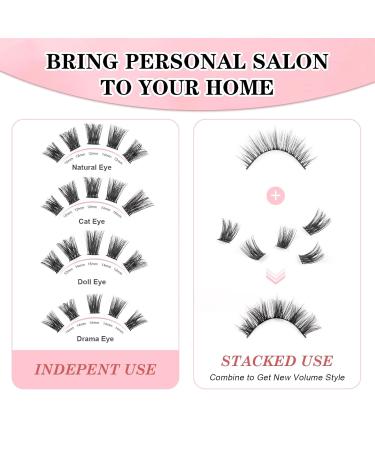 Glowing Win Single Eyelash Extensions - 72 PCs DIY Volume Cluster Lashes (10-16mm) - Natural Wispy Individual False Eyelashes - Buy Online on SooperMarket.com