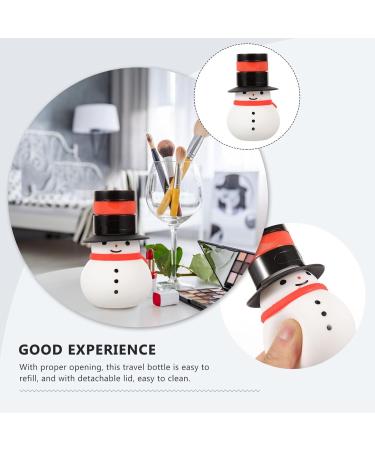 Amosfun Lotion Container Cosmetic Containers Toiletry Containers Snowman Soap Dispenser Essential Oil Bottle Christmas Shampoo Dispenser Liquid Travel Silica Gel Bottle - Buy Online on SooperMarket.com