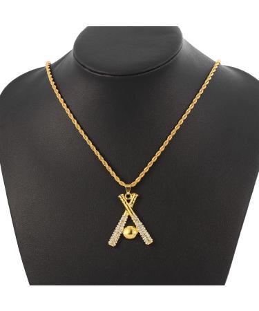 Baseball Necklace | Stainless Steel Pendant | Sports Jewelry for Men and Women - Buy Online on SooperMarket.com