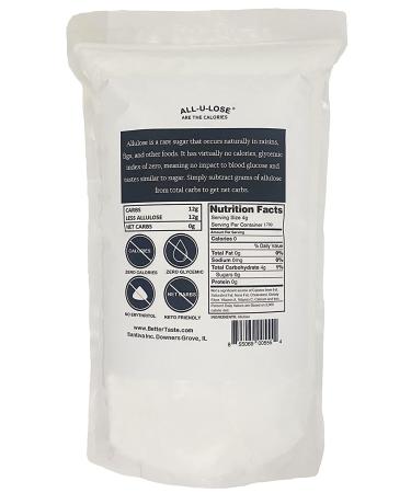 Crystalline Allulose - Natural Sugar Substitute Stand-Up Pouch (15 lb) by All-u-Lose - Buy Online on SooperMarket.com