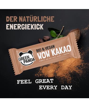 Green Panda Vegan Cocoa Nut Bar - 100% Organic Sugar-Free Muesli Bars | Healthy Snack with Cocoa & Dates | 12 x 30g Nutrient-Packed Treats - Buy Online on SooperMarket.com