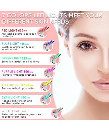 Leotop Red Light Therapy Device for Face & Neck - 7 Color Modes, EMS Massage, Wrinkle Removal, Firming & Rejuvenation - Buy Online on SooperMarket.com