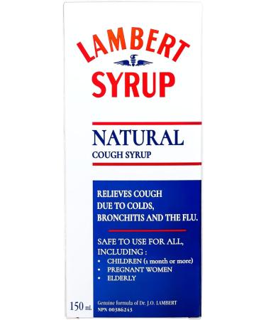 Lambert Syrup - Natural Cough Syrup - Reliefs Cough due to Colds Bronchitis and Flu - Effective for Dry and Wet Cough Safe for Children (Sirop Lambert) (150ML) - Buy Online on SooperMarket.com