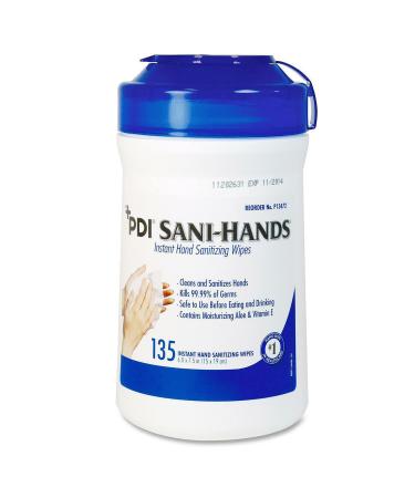 Sani-Hands Ethyl Alcohol Hand Sanitizing Wipe Canister 135 Wipes