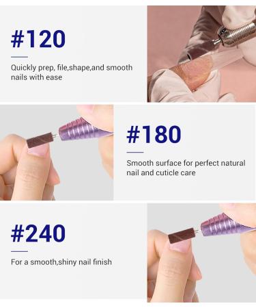 Buy AIRSEE 100 Pcs Small Sanding Bands for Nail Drills 180 Grit Acrylic File Attachments for Professional Manicure & Pedicure | Fast International Shipping - Buy Online on SooperMarket.com