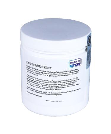 Medec electrolyte salt |Activation salt for electrolysis foot baths |Basic salt 500 g |Base bath for 100% vegan |Perfect for a full bath seat pool foot bath or handbath |Wellness bathing additive