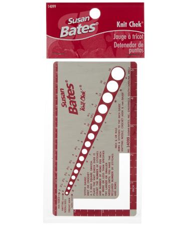 Susan Bates 14099 Knit-Chek for Knitting Needle  Pink  3 by 5-1/2-Inch 1 PACK