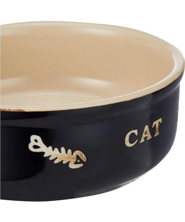 Nobby Ceramic Cat Basin 13.5 x 13.5 x 0.25 cm Black/ Beige - Buy Online on SooperMarket.com