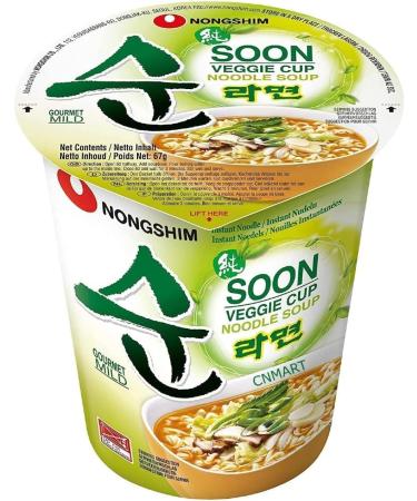 CNMART Nong Shim Soon Veggie Cup Instant Noodle Soup 67g (Pack of 24) - Buy Online on SooperMarket.com