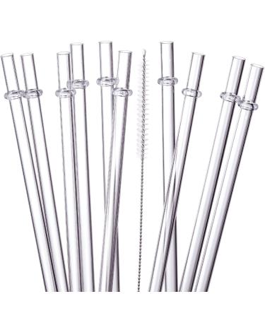 24 Pcs Highly Clear Reusable Straws with 4 Straw Brushes 10.5 in Long Hard Plastic Drinking Straws Transparent Replacement Straws for 16OZ-32 OZ Tumblers Cups Jars YETI Starbucks - BPA FREE