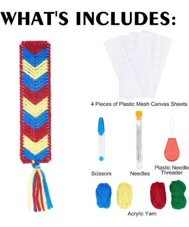 FREEBLOSS Plastic Canvas Bookmark Kit - Set of 8 Sheets for Embroidery and Crafting Projects - Buy Online on SooperMarket.com