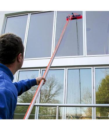 Telescopic Water Fed Pole for Cleaning Conservatory Roofs Photovoltaic Panels and Windows Suitable for Cleaners 35cm Brush Head 10M/33FT - Buy Online on SooperMarket.com