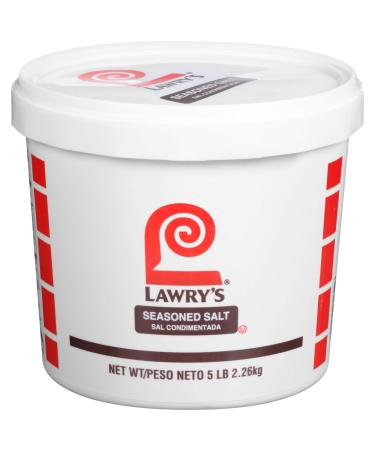 Lawry's Seasoned Salt, 5 lb - One 5 Pound Container of All-Purpose Seasoned Salt Made With Perfect Blend of Salt, Garlic, Turmeric, Celery, Paprika and Other Spices 5 Pound (Pack of 1)