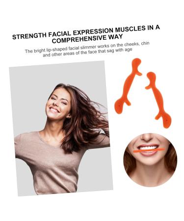 Angoily Facial Smile Maker Arm Sleeves - Face Trainer & Slim Mouth Exerciser | Enhance Your Smile & Beauty - 11.5X2.5cm Orange - Buy Online on SooperMarket.com
