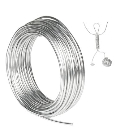 Tenn Well 9 Gauge Aluminum Wire, 50 Feet 3mm Bendable Armature Wire, Metal Craft Wire for Sculpting, Armature, Jewelry Making, Molding, Wire Weaving and Wrapping 9 Gauge Silver 1