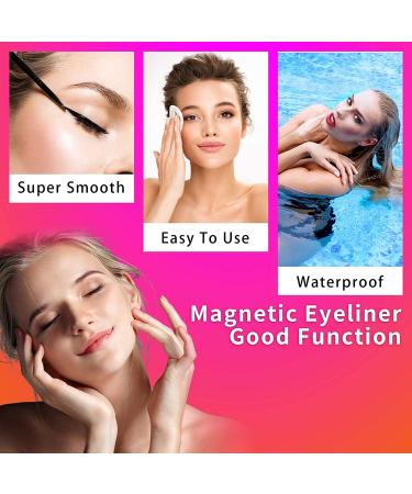 Natural Look Magnetic Eyelashes Kit - 3 Pairs with Upgraded Eyeliner & Applicator | No Glue, Reusable - Buy Online on SooperMarket.com