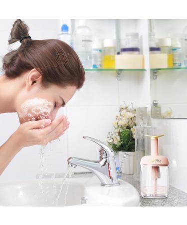 Virtcooy Foam Maker for Face Wash - Type Rotating Facial Cleanser Foaming Bottle Automatic Rebound - Detachable Facial Cleansing Tools for Travel Household Fine Foam Deep Cleansing Pink - Buy Online on SooperMarket.com