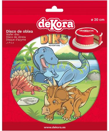 Dekora - 145093 Dinosaur Edible Wafer Paper Cake Topper| Rice Paper | - 20cm - Buy Online on SooperMarket.com