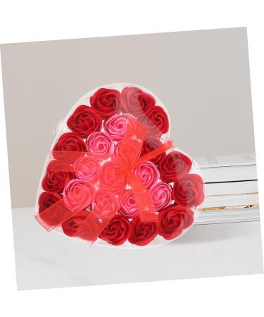 FOMIYES 4pcs Valentine's Day present rose flower soap bath soap rose asmr floral scented bath soap immortal wedding decor Party Artificial soap flower plastic flower arrangement delicate 17.5x17cmx4pcs As Shownx4pcs - Buy Online on SooperMarket.com