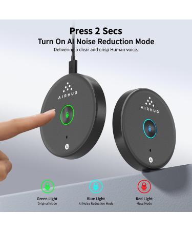 AIRHUG USB Microphone Desktop Computer Mic Mute Button with LED AI Noise Reduction - Buy Online on SooperMarket.com