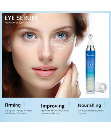 Under Eye Cream with 5% Caffeine & Retinol - Dark Circle Treatment Anti-Aging Serum with 360 Massage Roller for Bags Wrinkles & Puffiness - Buy Online on SooperMarket.com