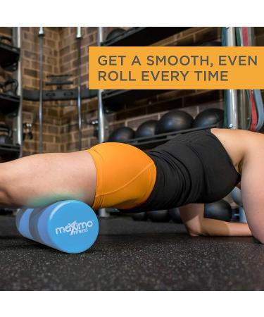 Maximo Fitness 18 x 6 High Density Foam Roller for Trigger Point Massage | Muscle & Back Roller for Yoga, Pilates & Physical Therapy | Blue - Buy Online on SooperMarket.com