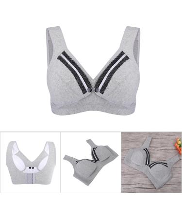 AYNEFY Nursing Bra - Lightly Padded Cotton for Breastfeeding & Pregnancy (XL Gray) | Prevents Sagging International Shipping Available - Buy Online on SooperMarket.com