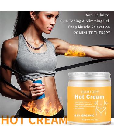Hot Cream Cellulite & Fat Burner - Body Slimming Cream for Weight Loss & Belly Fat | Anti-Cellulite Body Wrap - 100g - Buy Online on SooperMarket.com