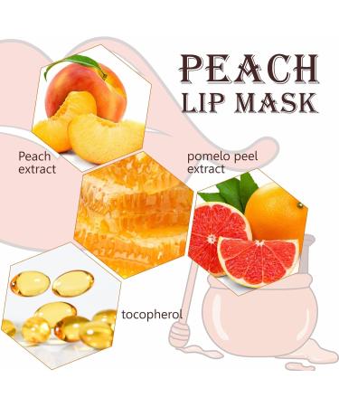 Lip Mask Lip Mask Lip Mask Pads Anti-Ageing Moisturising Lip Pads Suitable for Dry & Cracked Lips Collagen Lip Sleeping Mask for Lip Care (Peach & Honey) - Buy Online on SooperMarket.com