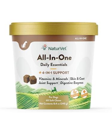 NaturVet All-In-One 4-In-1 Support 60 Soft Chews 8.4 oz. (240 g)