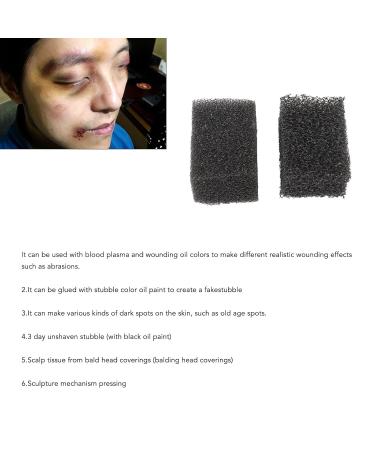 Stipple Sponge 2pcs - Realistic Scar & Wound Makeup for Halloween & Special Effects - Buy Online on SooperMarket.com