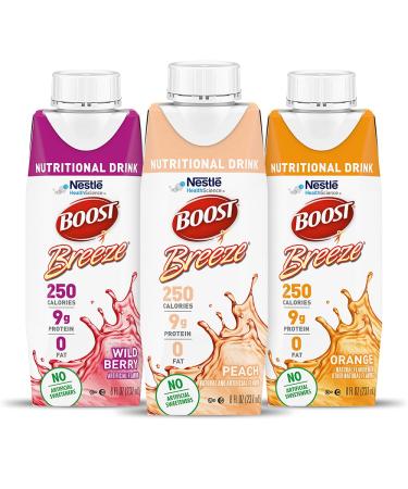 Boost Breeze, Variety Case, 8 Fl Oz (Pack of 24)