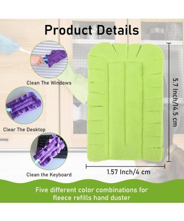 10 Pcs Duster Refill Bulk Reusable Duster Pads Refills Hand Dusters Replacement Rainbow Colors Dry Duster for Cleaning Ceiling Fan Window Kitchen Floor - Buy Online on SooperMarket.com