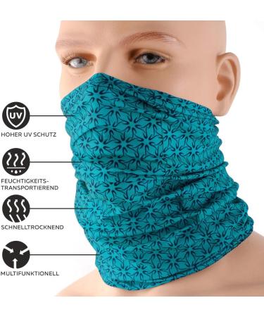 Hilltop 3x Motorcycle Multifunctional Headscarf & Bandana Set - Blue Wind Wheels for Men & Women | International Shipping Available - Buy Online on SooperMarket.com