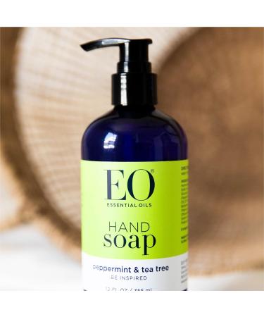 Organic Plant-Based Peppermint & Tea Tree Hand Soap 12oz (Pack of 3) | Gentle Cleanser with Pure Essential Oils - Buy Online on SooperMarket.com