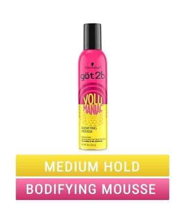 Got2b Volumaniac Bodifying Hair Mousse 8 oz - Add Volume and Body to Your Hair - Buy Online on SooperMarket.com