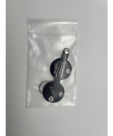 Copter Farm Dog Brand Bag with Engraving | Art Leather & Real Leather | Custom Double-Sided Black Round Tag for Dogs - Buy Online on SooperMarket.com