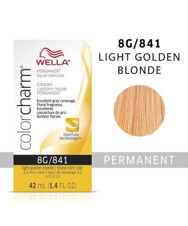 Wella Color Charm 8G Light Gold Blonde Permanent Hair Color for Gray Coverage - Buy Online on SooperMarket.com