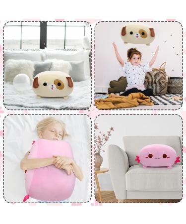 Yamepuia 35CM Axolotl Plush Pillow Toy - Soft Pink Stuffed Animal for Kids Birthday Gifts - Buy Online on SooperMarket.com