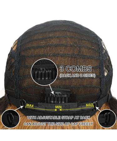 Joedir Ombre Blonde Lace Front Wig 28'' Small Curly Wavy Synthetic - 130% Density for Black Women - Ombre Gold Color - 28 Inch - Buy Online on SooperMarket.com