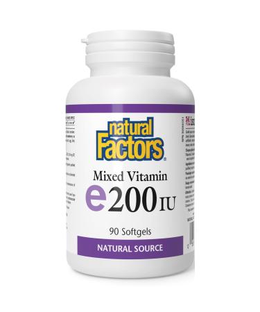 Natural Factors Mixed Vitamin E 200 IU 90 Softgels