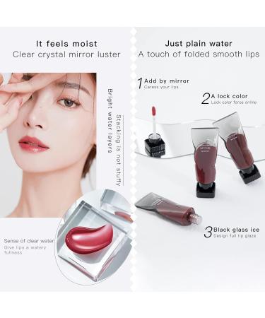 6Pcs Clear Lip Gloss Set with Mirror, Long Lasting Lip Tint, Moisturizing Liquid Lipstick and Non-Stick Cup Formula - Lip Makeup Kit - Buy Online on SooperMarket.com