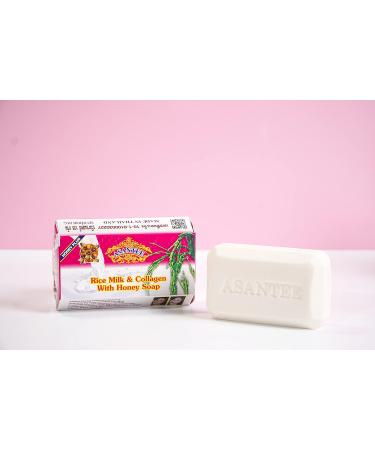 ASANTEE Rice Milk, Collagen, and Honey Soap - 6-Pack Luxurious Body Soap for Soft, Clear, and Radiant Skin with Long-Lasting Scent - Buy Online on SooperMarket.com