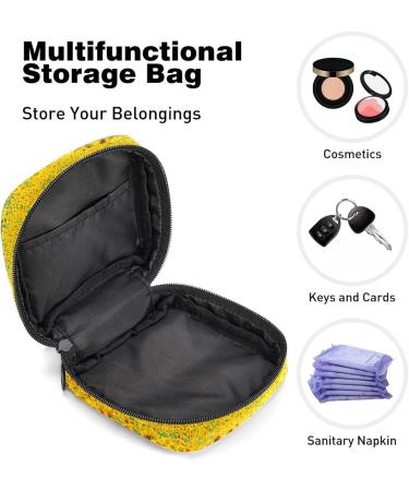 Sunflowers Sanitary Napkin Storage Bag - Portable Period Pouch for Women & Teens - Multi-colored - 1PC - Buy Online on SooperMarket.com