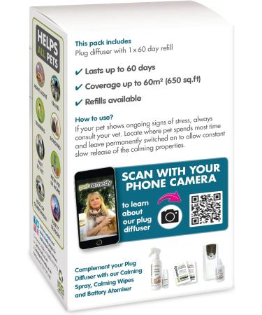 Pet Remedy Natural De-Stress and Calming Plug-In Diffuser with 40 ml Refill Bottle (Lasts 2 Months) Diffuser & Oil - Buy Online on SooperMarket.com