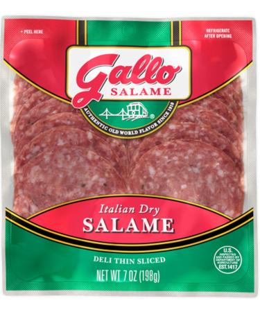 Gallo Deli Thin Sliced Italian Dry Salame 7 oz. package (Pack of 2)