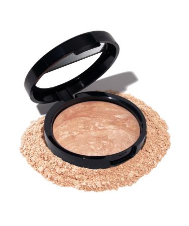 LAURA GELLER NEW YORK Award-Winning Baked Balance-n-Brighten Color Correcting Powder Foundation - Light - Buildable Light to Medium Coverage - Demi-Matte Natural Finish 03 Light