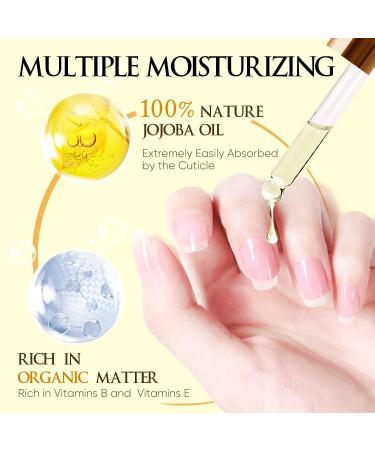 CHUCHU Nail Cuticle Oil with Jojoba, Vitamin B & E - Moisturizes, Strengthens Nails, Prevents Hangnails - Lemon Scented, 15ml - Buy Online on SooperMarket.com